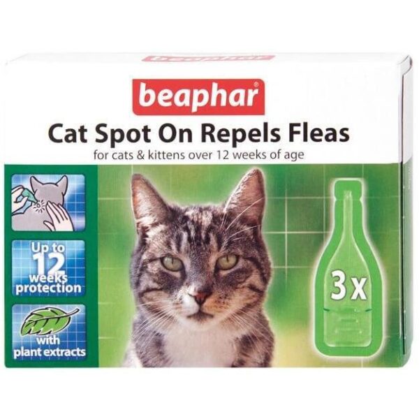 Cat Spot On Repels Fleas - 12 weeks protection
