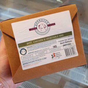 approved raw chicken & beef sausages