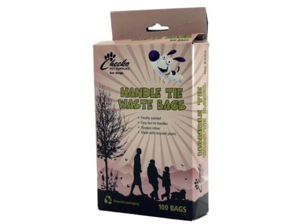 Cheeko Poop Waste Bag Tie Handles X 100