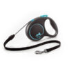 Flexi Dog Lead Black Design From The Pet Parlour Dublin