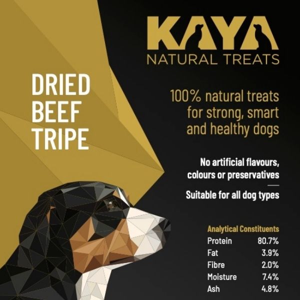 Kaya Natural Treats Dried Beef Tripe from The Pet Parlour Dublin