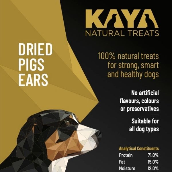Kaya Natural Treats Dried Pigs Ears from The Pet Parlour Dublin