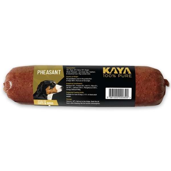 Kaya Pure Pheasant Raw Cat & Dog Food from the pet parlour dublin