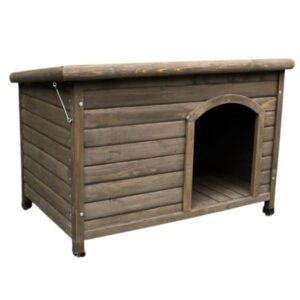 Cheeko Flatroof Wooden Dog Kennel Cabin.