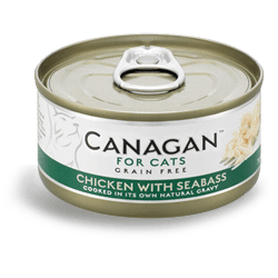 canagan cat chicken with seabass can 75g