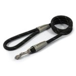 viva reflective rope lead black