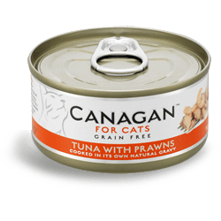 canagan cat tuna with prawns can 75g