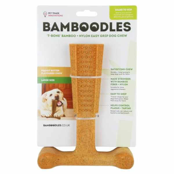 bamboodles dog chew peanut butter
