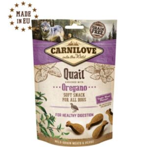 carnilove grain free dog treats quail