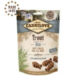 carnilove grain free dog treats trout