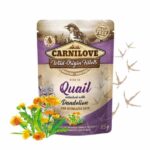 carnilove cat pouch quail with dandelion 85g