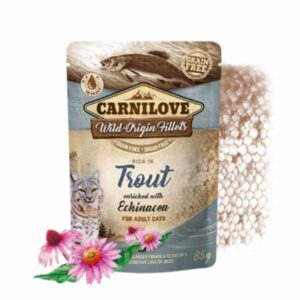 carnilove cat pouch trout with echinacea 85g