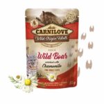carnilove cat pouch wild boar with chamomile 85g
