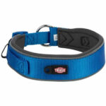 trixie extra wide padded dog collar blue