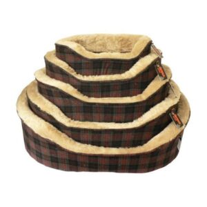molby grey tartan bed