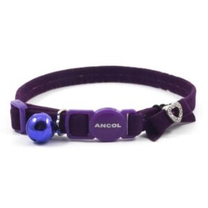 ancol velvet heart safety cat collar